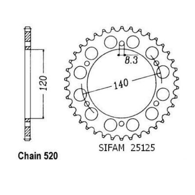 Rozeta pro Kawasaki 25125CZ42